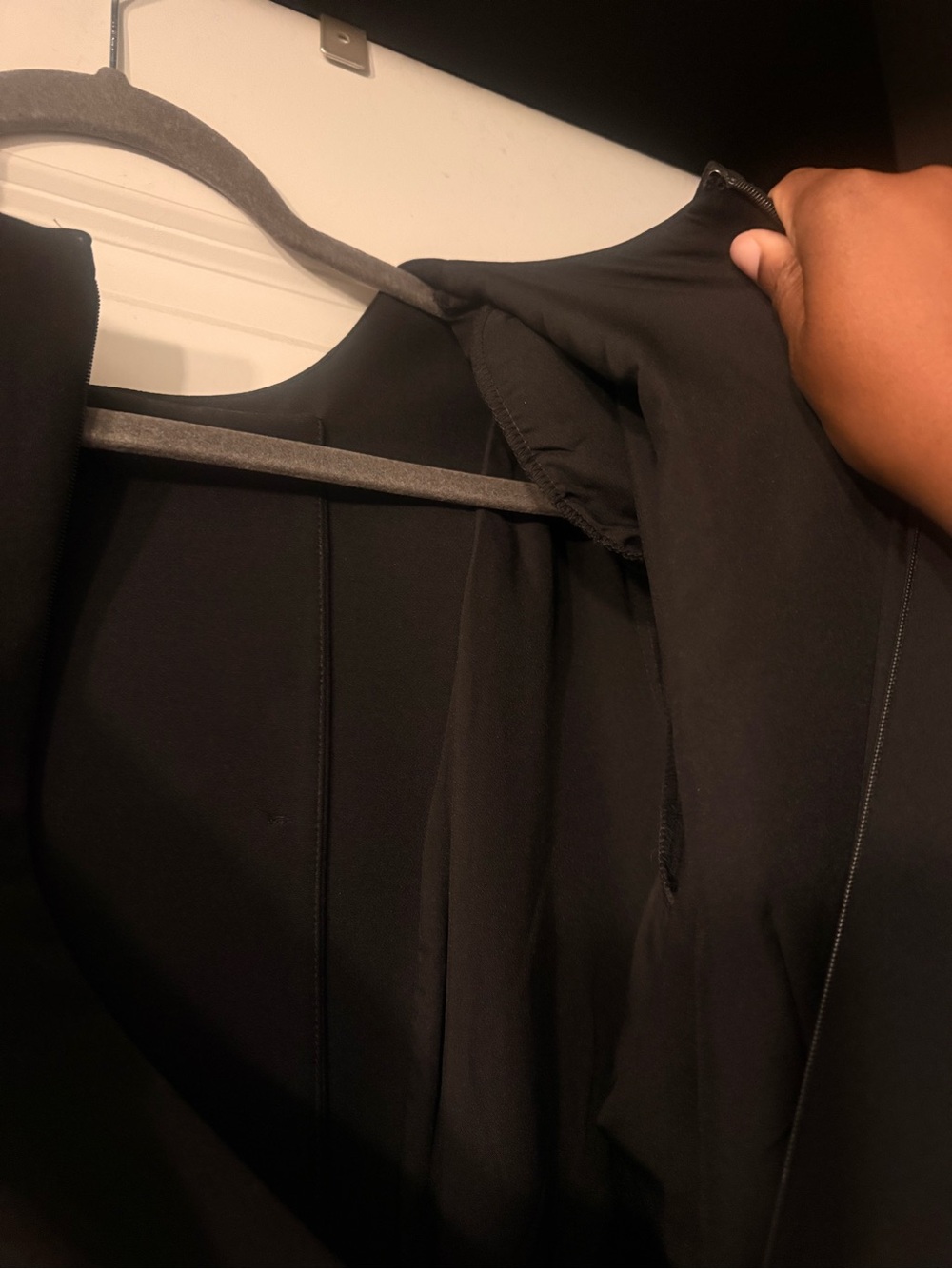 Express Black Double-Breasted Tailored Dress with Gold Buttons - Picture 8 of 8